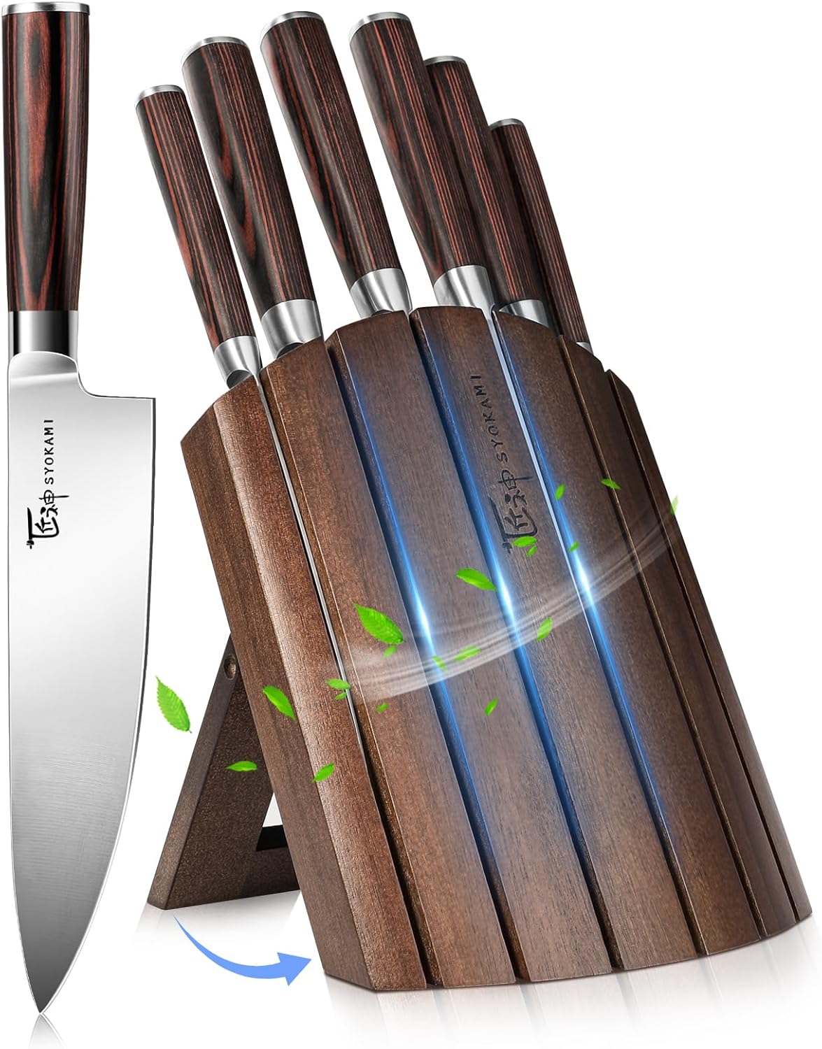 7 Piece Japanese Style Kitchen Knife Set